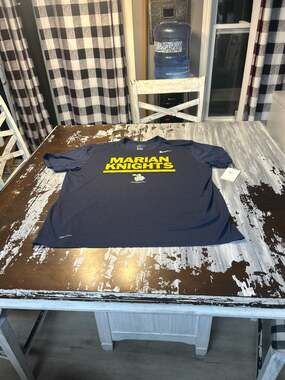 Nike Legend SS Tee Marian Knights Marian University Indianapolis Navy 2X-Large
